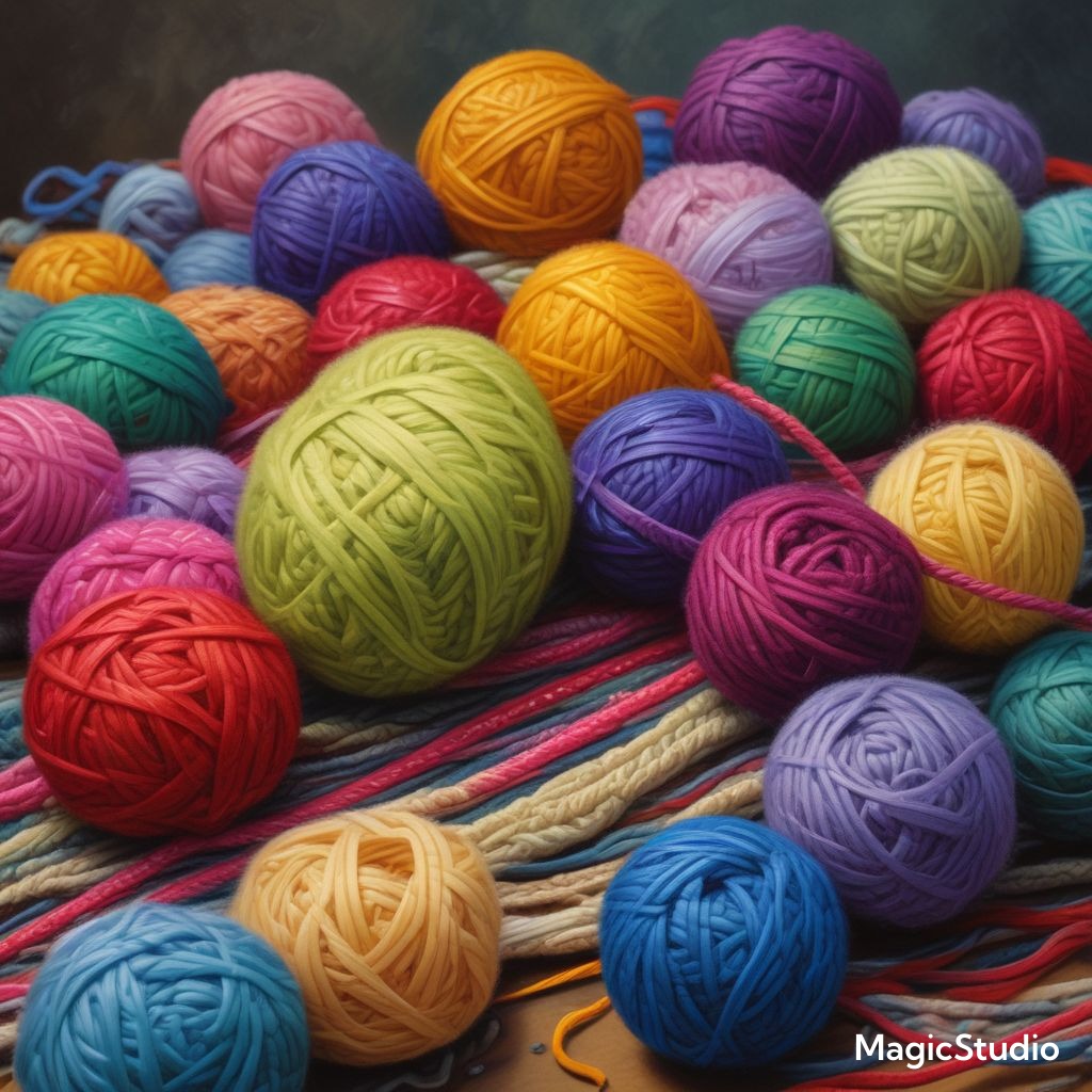 ai image of yarn balls