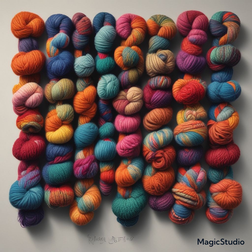 ai image of yarn skeins